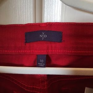 Red NYDJ jeans